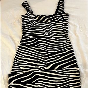 H&M Sz XS Bodycon Zebra Dress